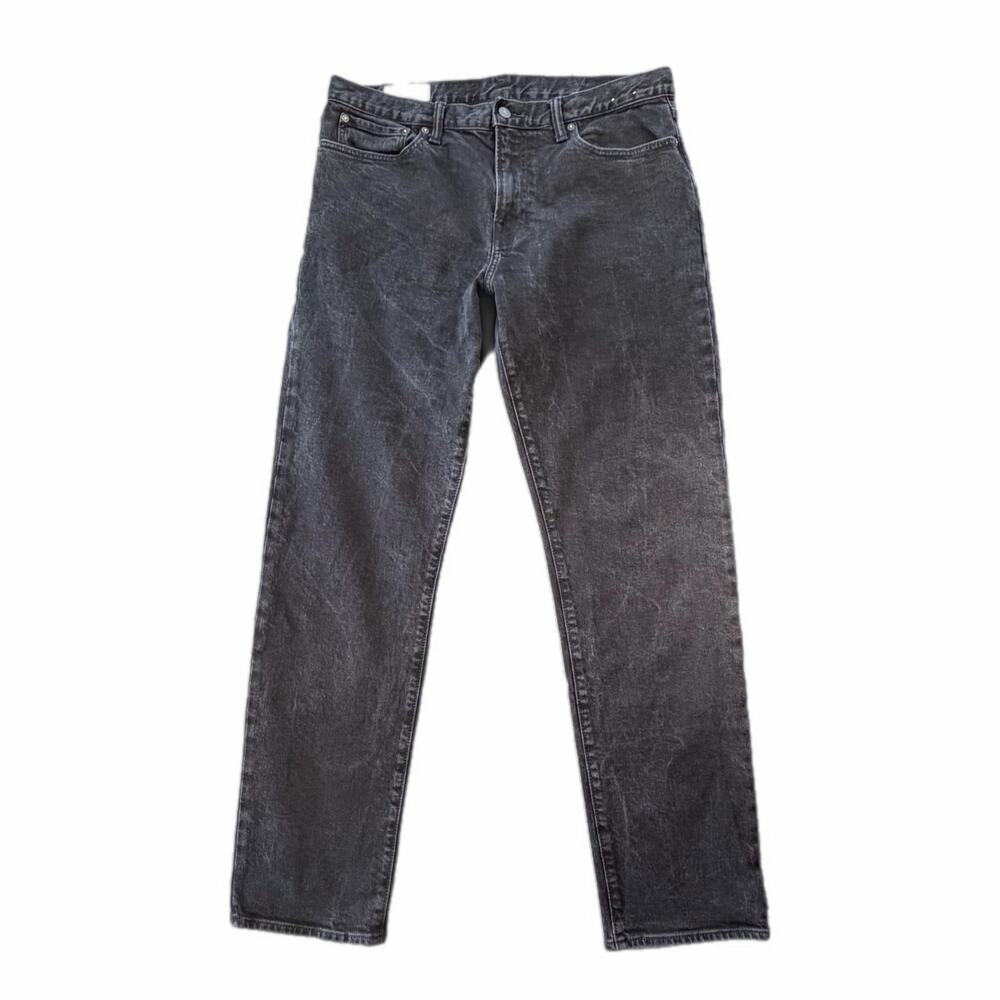 GAP Mens 34x32 Black Straight Leg Classic Modern Comfort Gapflex Denim Jeans